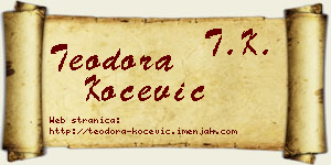 Teodora Kočević vizit kartica